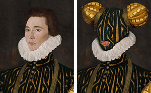 Commentary On Status: 40 Historic Portraits Of Elites Get A Makeover From This Artist (New Pics)