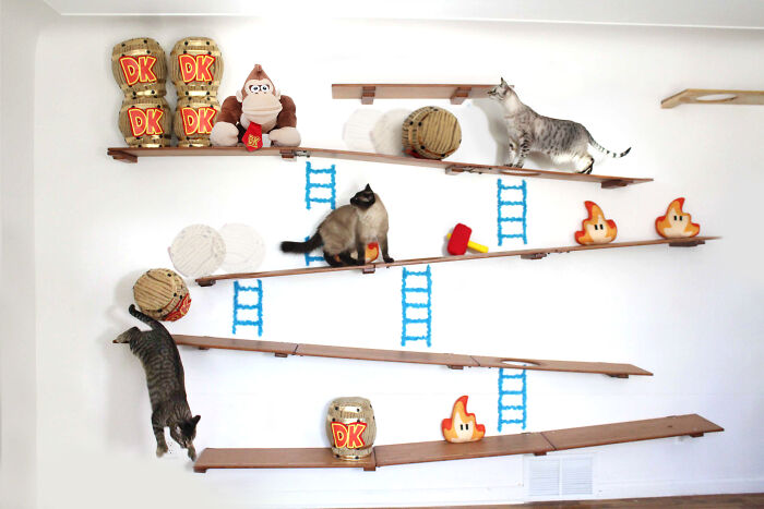 I Designed A Donkey Kong Cat Wall