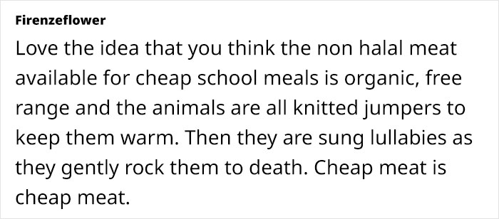 Woman Upset Over Her Daughter’s School Offering Only Halal Meat From Now On, Rants Online