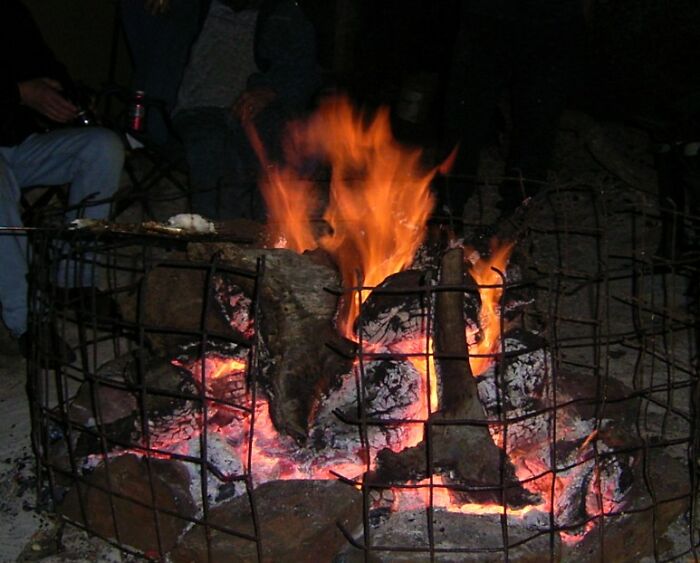 Face In The Fire Camping Australia