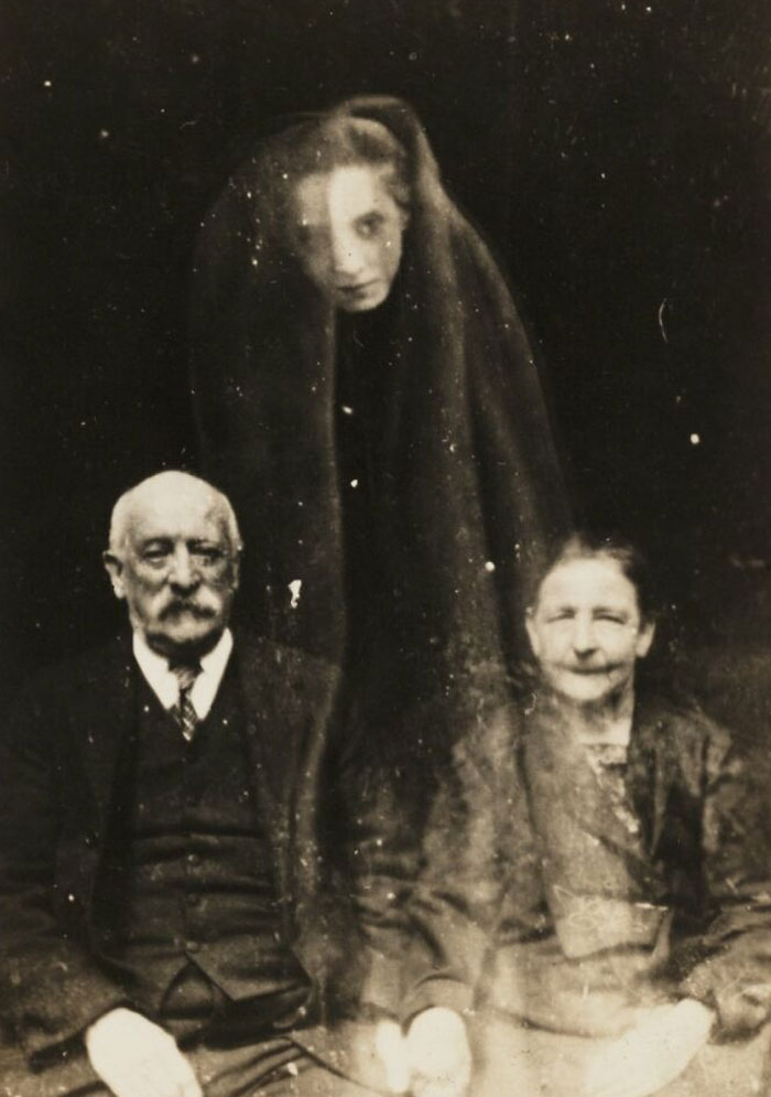 Elderly Couple With A Young Female Spirit