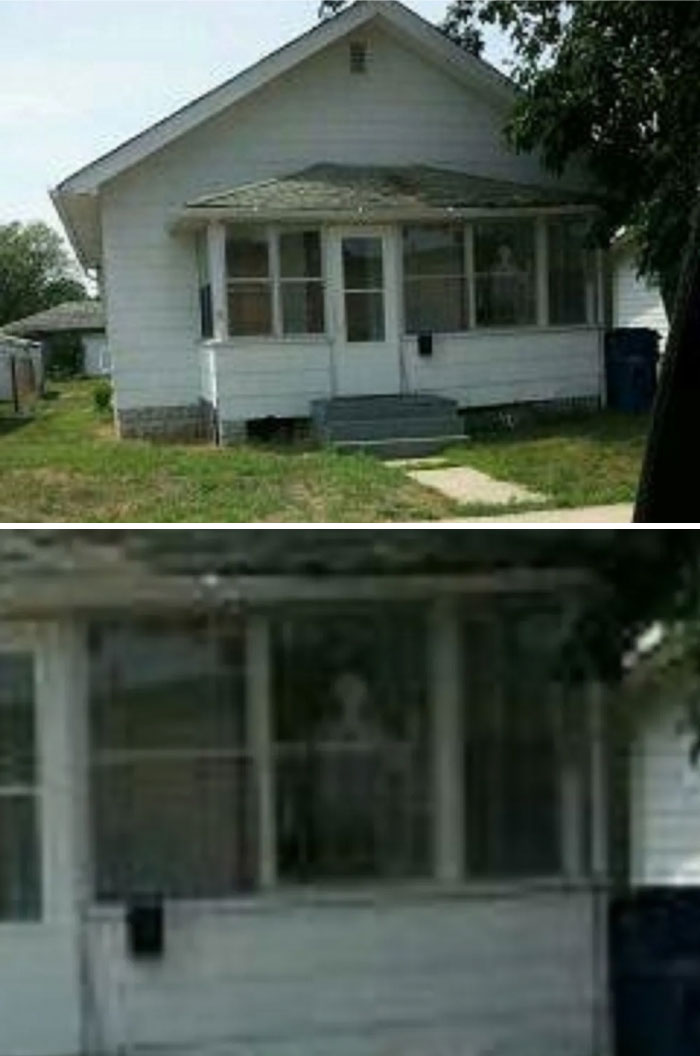 The House Where Latoya Ammons Lived With Her Family. This Is A Photo Taken By The Police. A Figure Appears To Show Itself In The Window At Right That Is Believed To Be Demonic