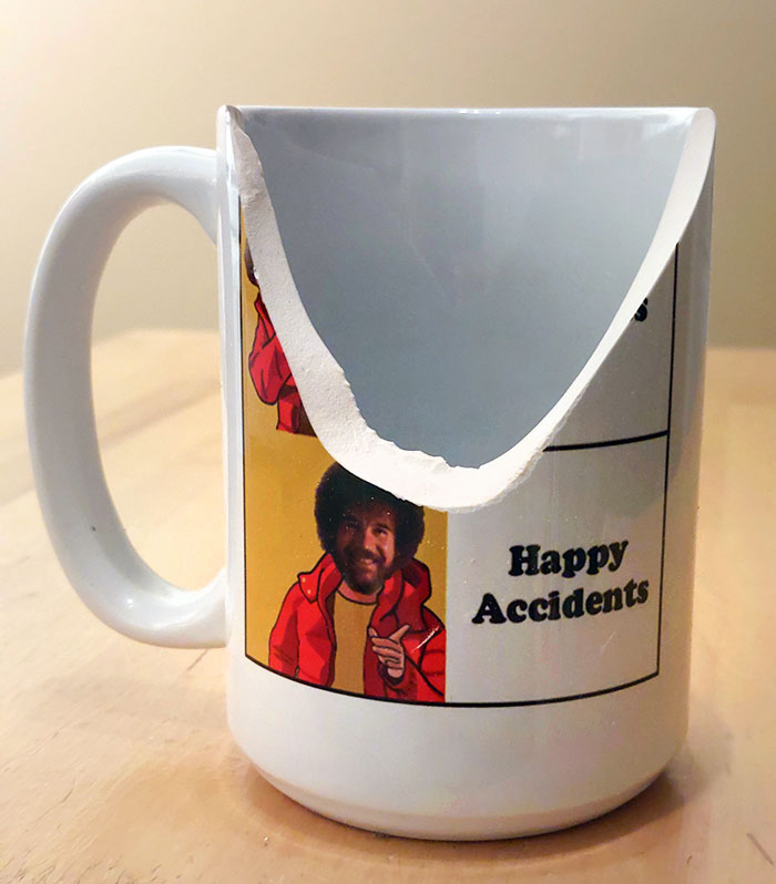 I Dropped My Bob Ross Coffee Mug. The Irony Isn't Lost On Me