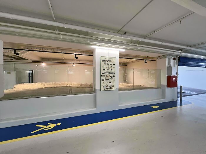 The Lidl Grocery Store I Went To In Crete Has A Preserved Archeological Site In Their Parking Garage