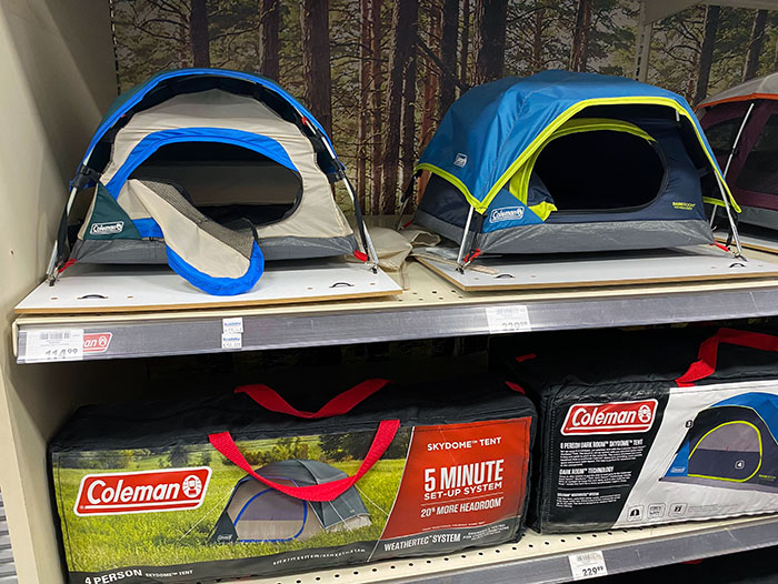 Small Tents In A Store To See What They Would Look Like