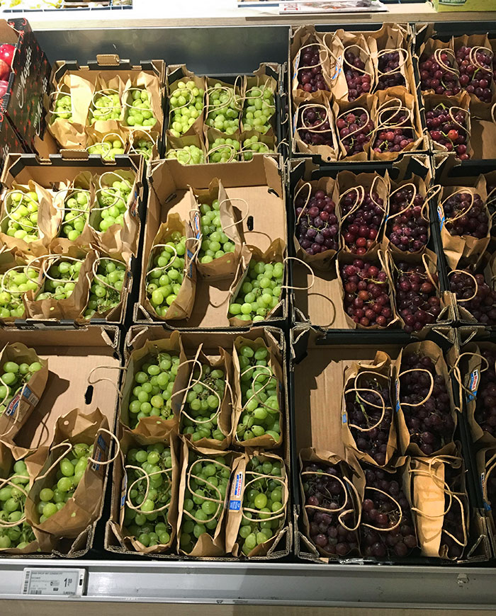 This Super Market Had Tiny Paper Bags Instead Of Plastic Containers To Reduce Waste