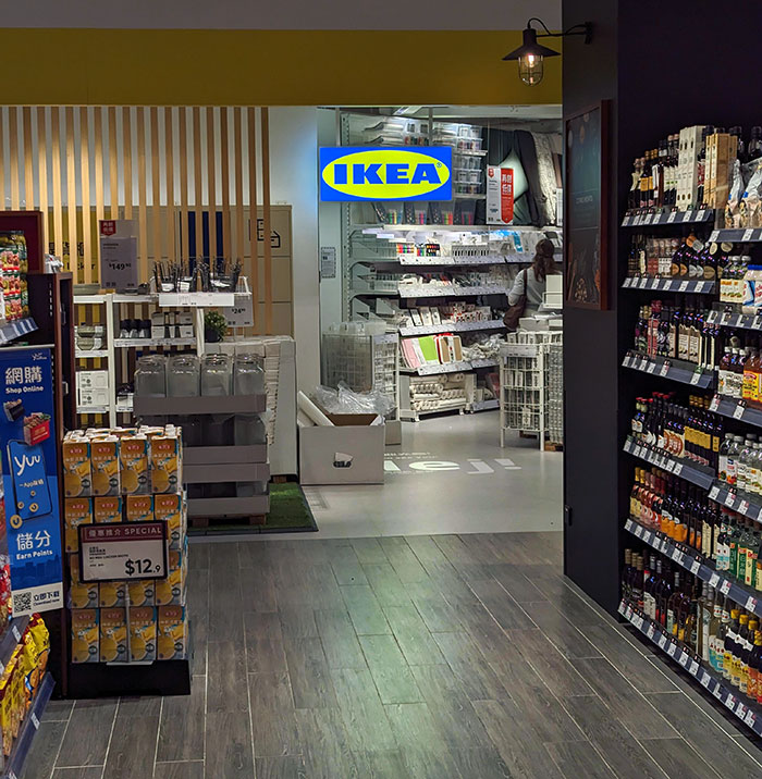 This Supermarket In Hong Kong Has A Mini IKEA In The Back