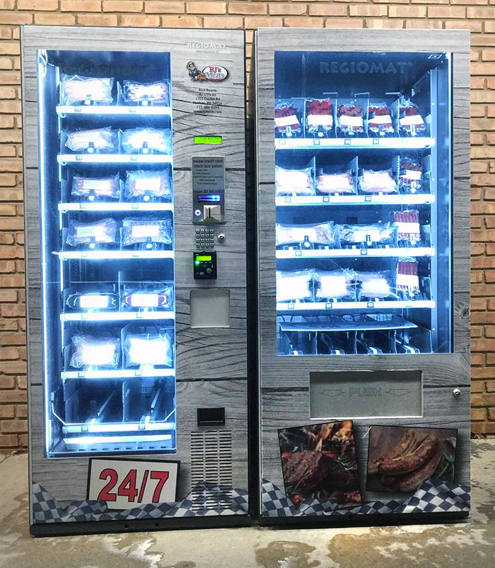 This Meat Market Has A Meat Vending Machine Outside Just In Case They're Closed