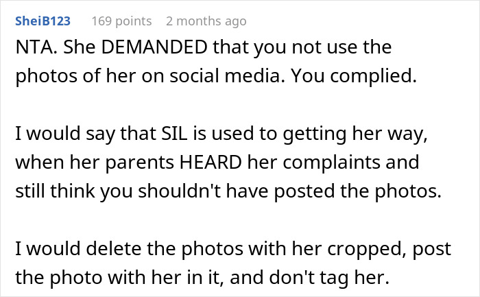 Groom Maliciously Complies With SIL’s Demand To Not Post Photos With Her In Them Online