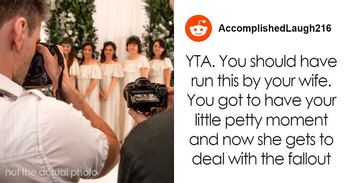 Guy Removes SIL From His Wedding Photos After She Complains About Looking Fat