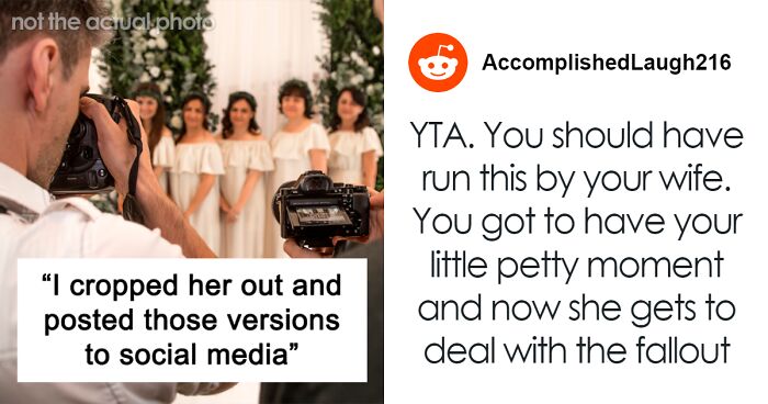 Groom Crops Out SIL From Wedding Pics After Her Sour And Rude Behavior