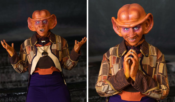 My "Star Trek" DS9-Era Ferengi Costume For Halloween. All Mine Besides The Base Prosthetics