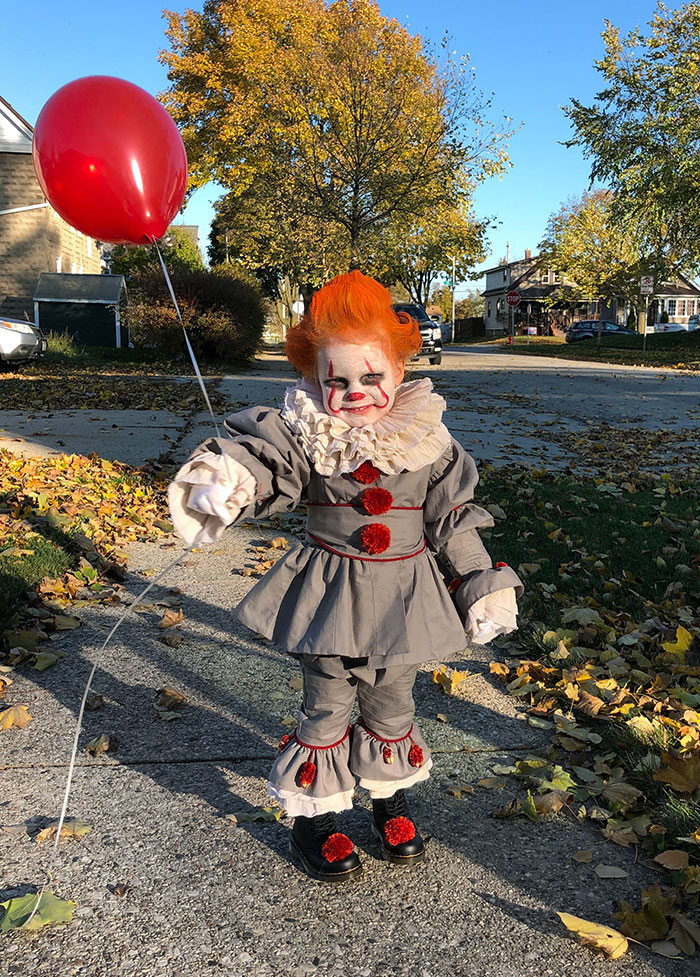 My 2yr Old Son As Pennywise. I Made The Entire Costume And Am Extremely Happy With How It Turned Out