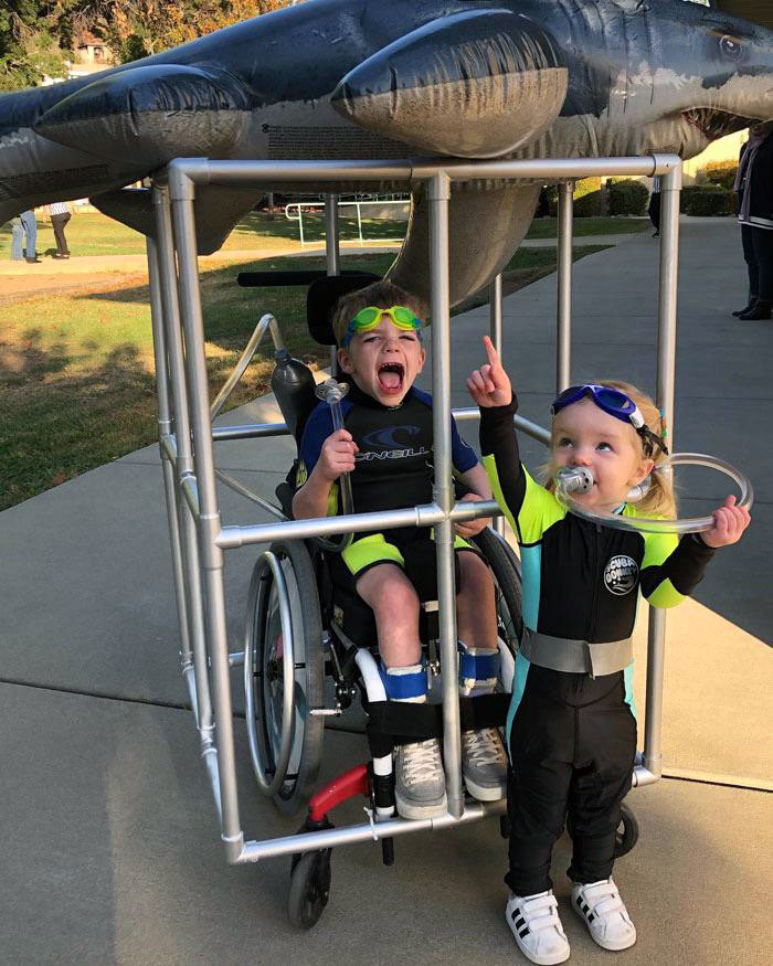 How Happy This Included Child’s Costume Makes Him. Gives New Meaning To Shark Tank