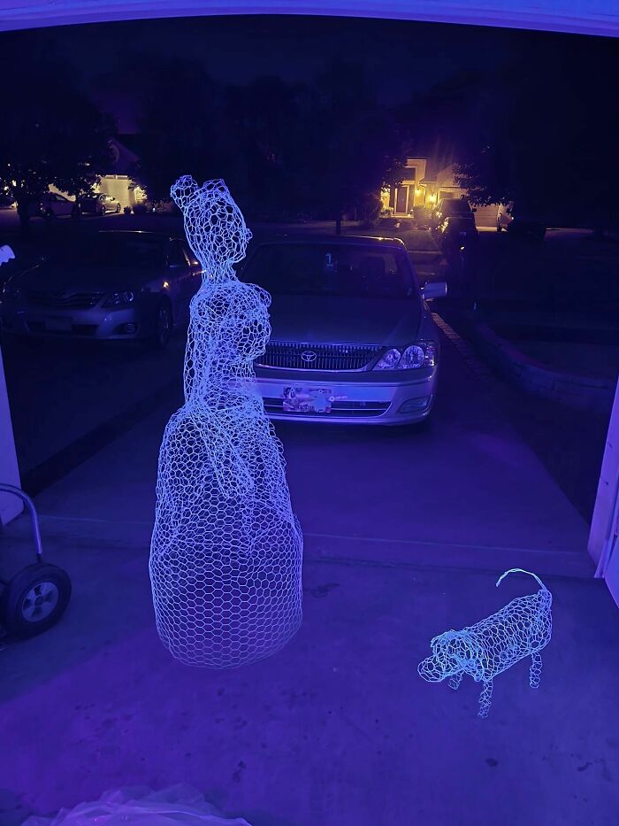 So My Wife And I Have Made Chicken Wire Ghost