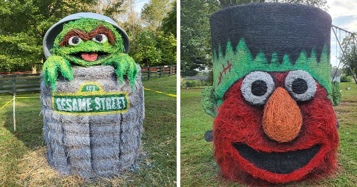 My Halloween Hay Bale Art To Brighten Your Day (12 New Pics)