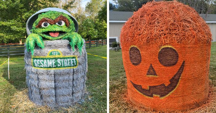 My Halloween Hay Bale Art To Brighten Your Day (12 New Pics)