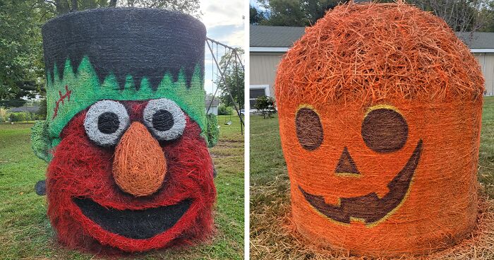 My Halloween Hay Bale Art To Brighten Your Day (12 New Pics)