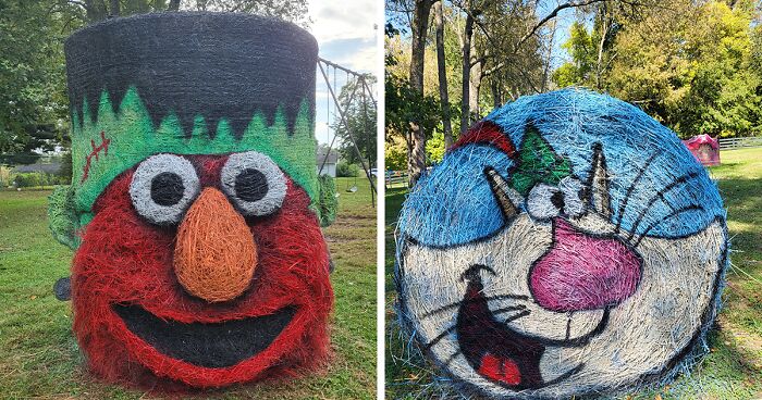 My Halloween Hay Bale Art To Brighten Your Day (12 New Pics)