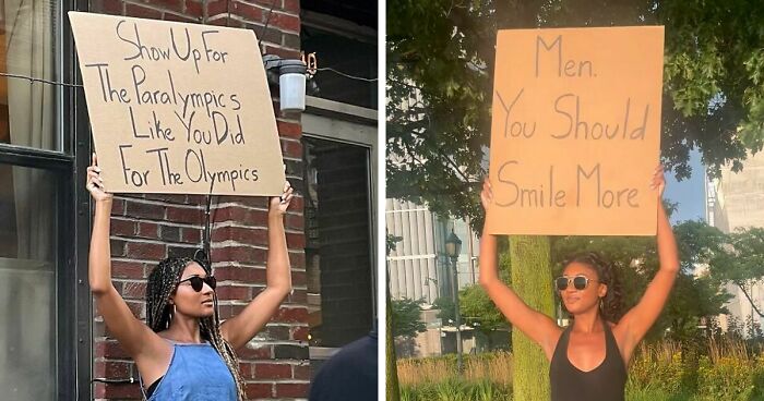 45 Times “Dudette With Sign” Did Everyone A Public Service And Protested Irritating Things (New Pics)