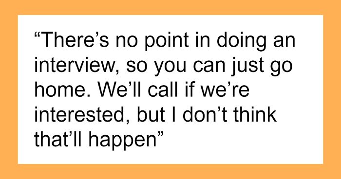 “Go Home”: Person Allegedly Rudely Turned Down Before Job Interview Even Started