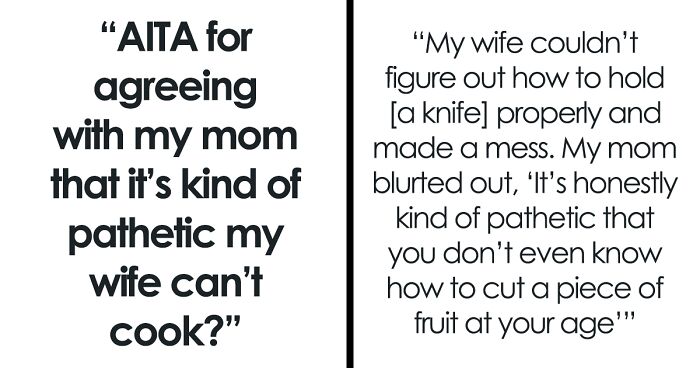 31YO Can’t Hold A Knife Properly, Is Embarrassed When MIL Calls Her Out And Husband Stays Silent