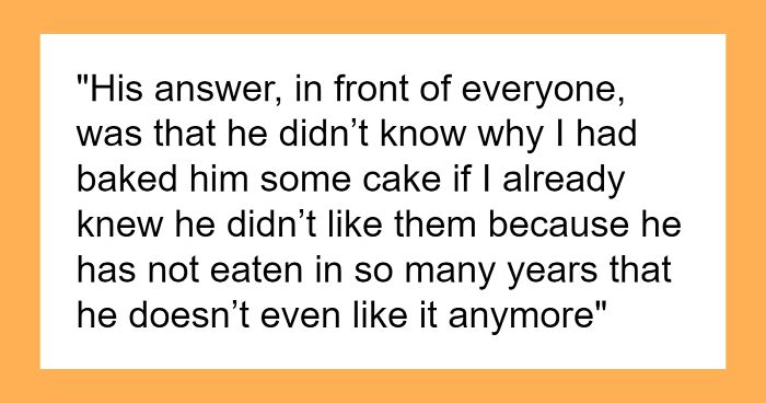 Husband Embarrasses Wife In Front Of Everyone At His B-Day, She Promises To Never Bake Again