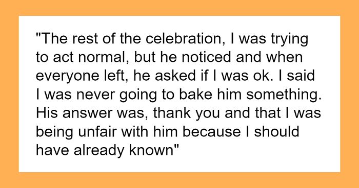 Husband Embarrasses Wife In Front Of Everyone At His B-Day, She Promises To Never Bake Again