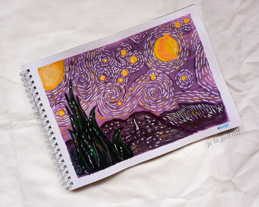 Purple Starry Night