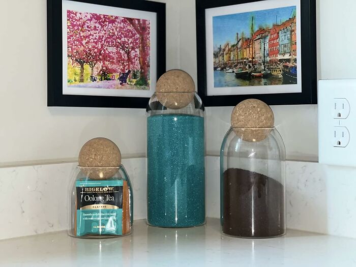 Your Pantry Is About To Be The Envy Of Every Instagram Influencer! These Glass Storage Jars With Cork Ball Lids Are The Stylish And Sustainable Way To Organize Your Kitchen