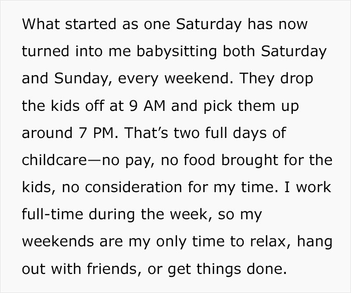 Mom Pressures Brother To Babysit Every Weekend To Help Save Her Marriage, Gets A Reality Check