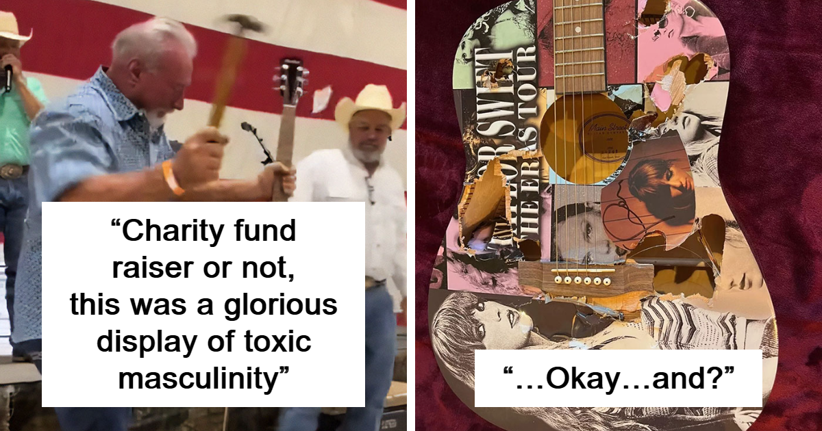 “Childish”: Man Speaks Out After Spending $4k On ‘Signed’ Taylor Swift Guitar Only To Destroy It