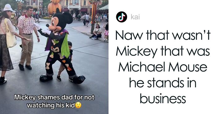 Mickey Mouse Accidentally Knocks Over A Kid, Calls Out His Parent For Not Watching Over Him