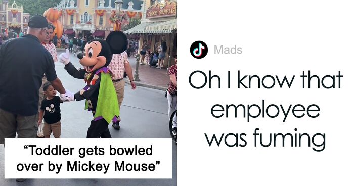 Dad’s Being Neglectful Towards Own Kid At Disneyland, Gets Unexpectedly Called Out By Mickey Mouse