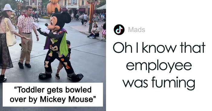 Dad’s Being Neglectful Towards Own Kid At Disneyland, Gets Unexpectedly Called Out By Mickey Mouse