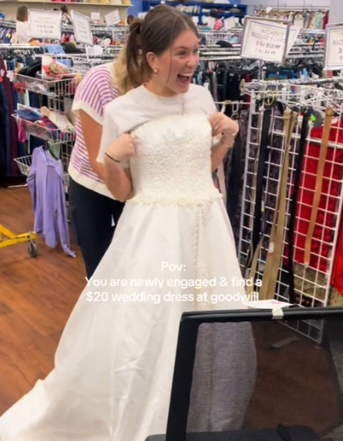 Bride-To-Be Stunned To Find “Perfect” Wedding Dress For $20 At Thrift Store