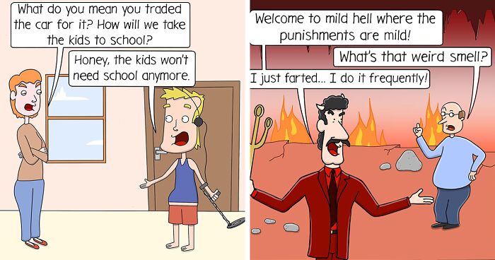 This Artist Created 50 Hilarious Comics Featuring Absurd Situations (New Pics)