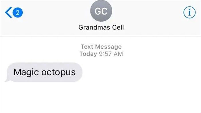 Woke Up This Morning With A Text From Grandma