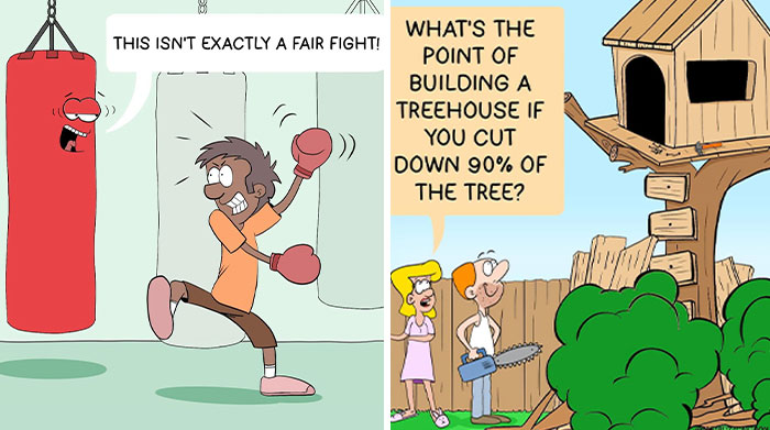 25 Single-Panel Comics About Absurd Situations By Steven Garza