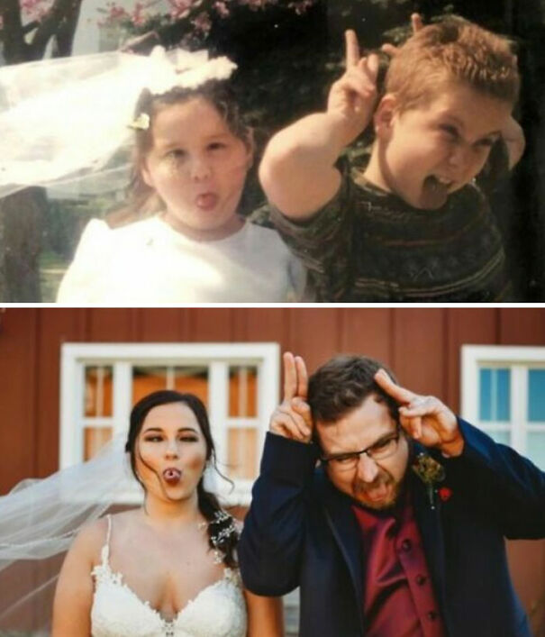 My Sister Got Married Over The Weekend, So We Recreated This Gem From Our Childhood