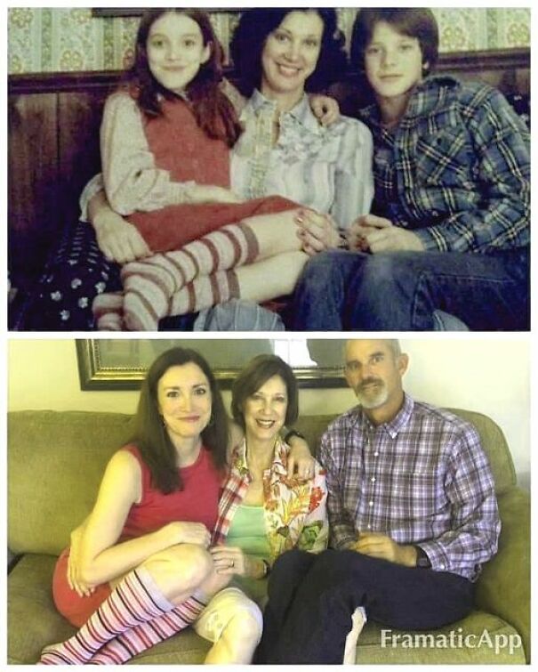 Me, My Mom, And Brother 1980, And Then 2019 On My Mom’s 80th