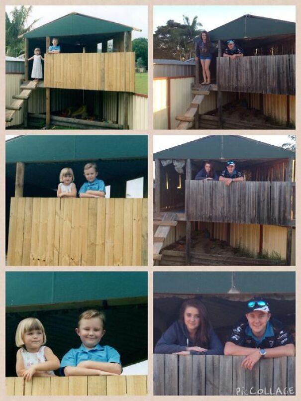 My Kids In A Cubby House I Built Them In 2001 Then Went Back To The Old House 13 Years Later