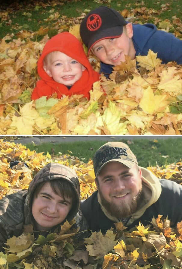 Brothers Amazing Recreation In Leaves After 25 Years