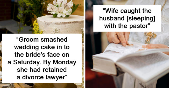 Wedding Guests Are Sharing Why The Newlyweds Ended Up Divorcing Immediately After The Ceremony