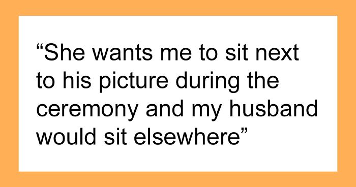 Mom Refuses To Sit Next To Photo Of Late Ex At Wedding, Bride Calls Her A Jerk