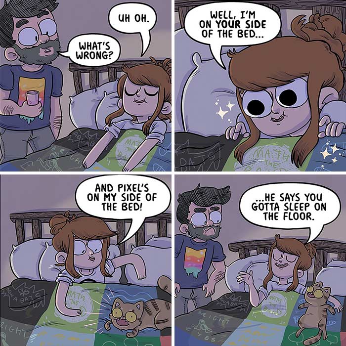 Love And Cats: 39 Hilariously Relatable Comics Inspired By This Artist’s Real Life (New Pics)