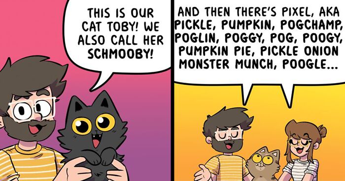 39 Relatable Life Moments That This Couple Illustrates While Living With Four Cats (New Pics)