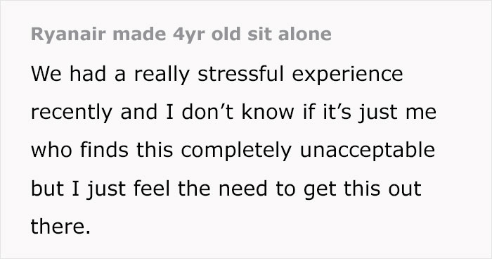 Ryanair Doesn’t Let 4YO Sit With Parents, Flight Turns Into Nightmare, Parents Are Livid