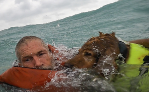 Hurricane Traps Man And His Dog On The Ocean, They Manage To Call The Coast Guard And Get Rescued