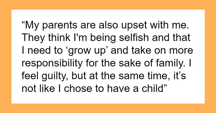 “[Am I The Jerk] For Telling My Sister I Won’t Raise Her Child After She Abandoned Him?”